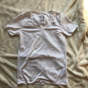 Nike Dri Fit White Tee Sz M